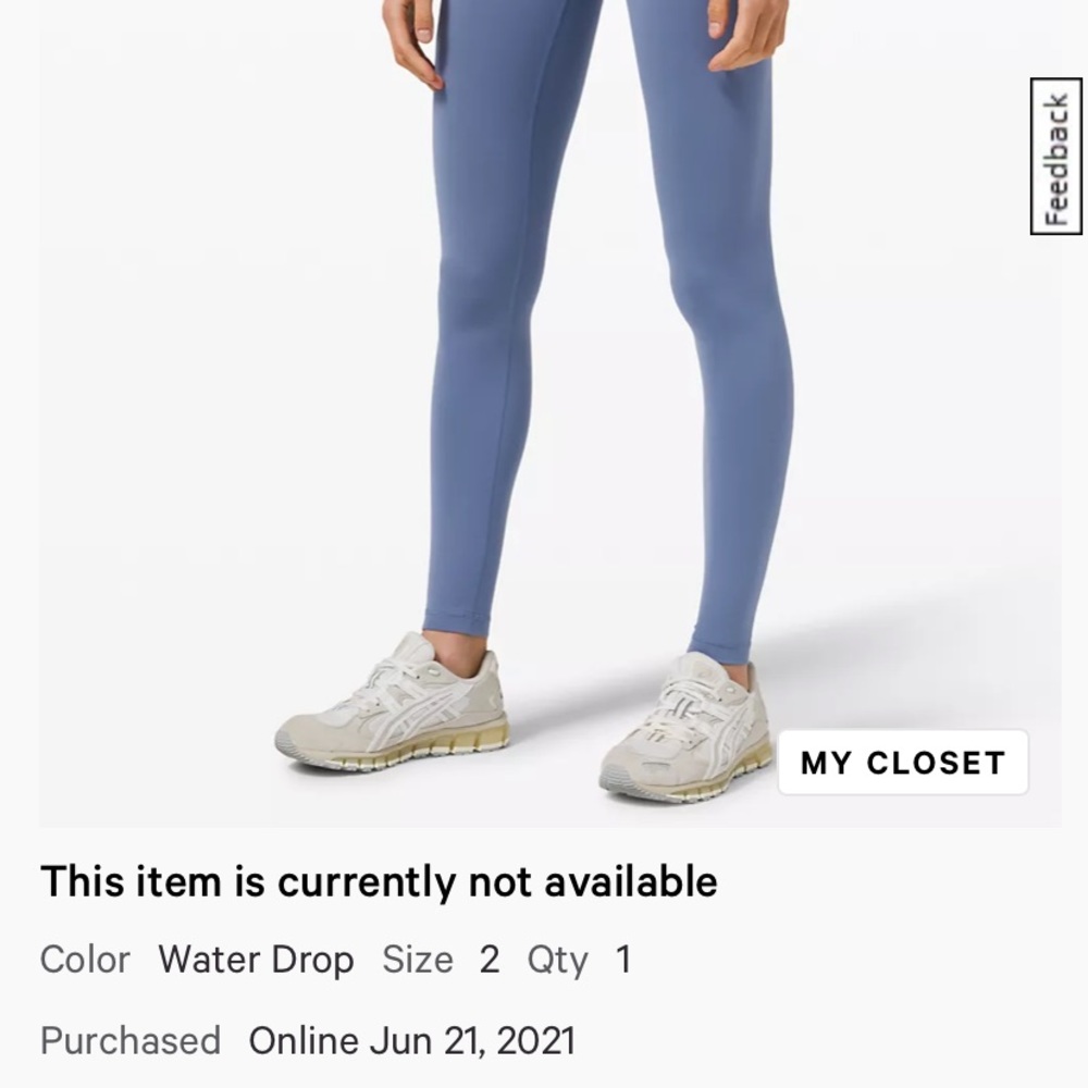 Lululemon (NWOT) WATER DROP 💧RARE🦋 Align Pant 28" - Picture 4 of 7